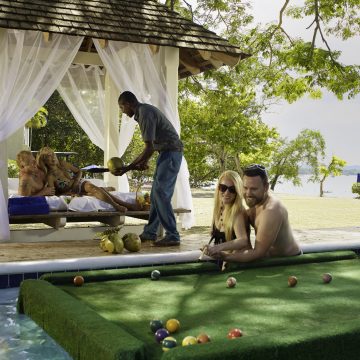 pool and cabana